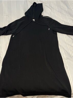 J. Jill Black Long Sleeve Hoodie Dress